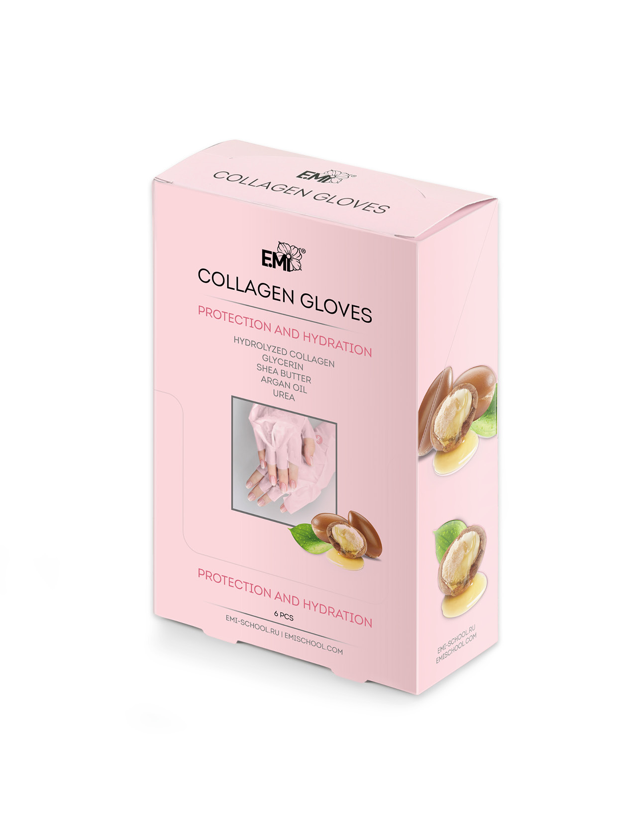 Collagen Gloves Set, 6 pcs
