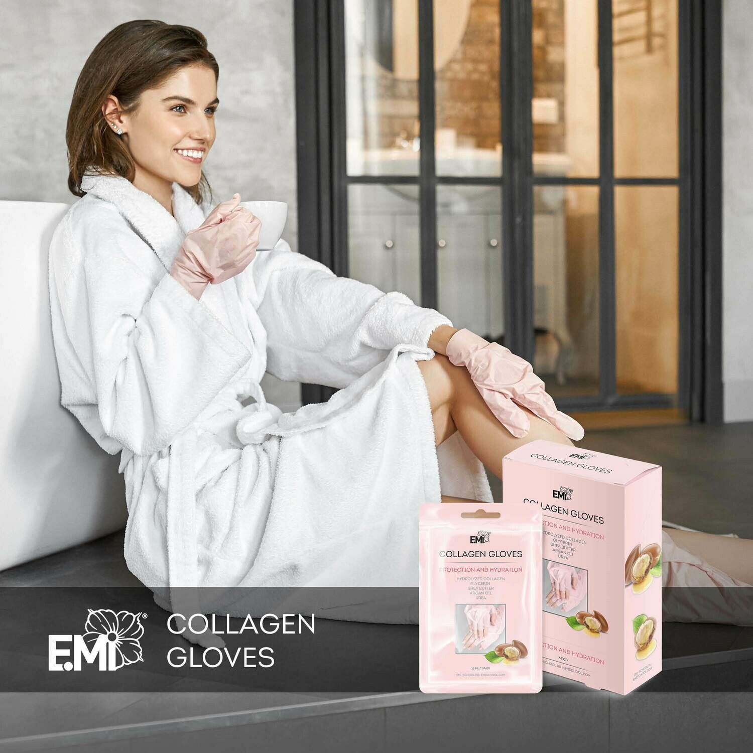 Collagen Gloves Set, 6 pcs