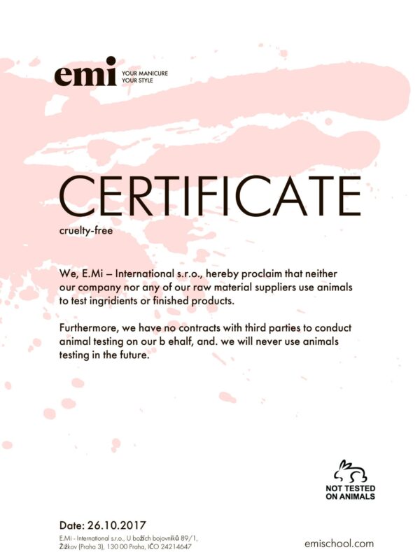 Cruelty-free Certificate