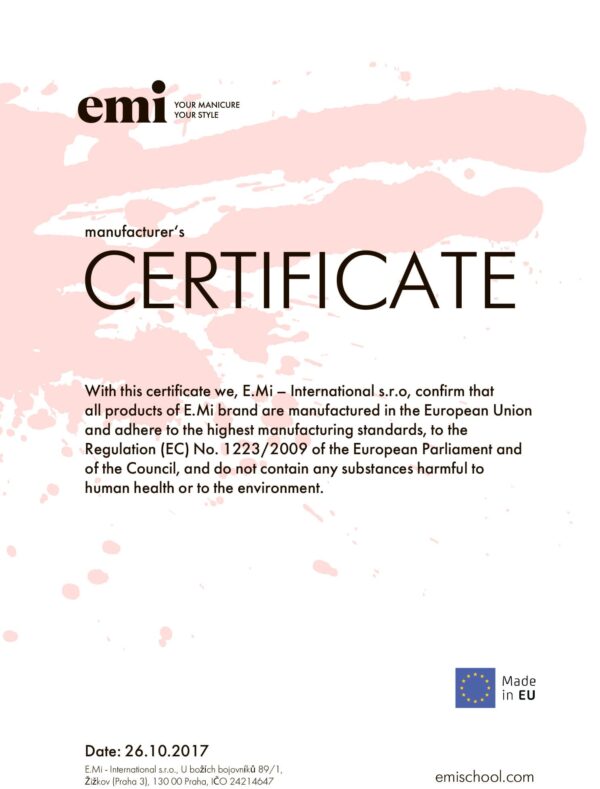 Product of EU Certificate